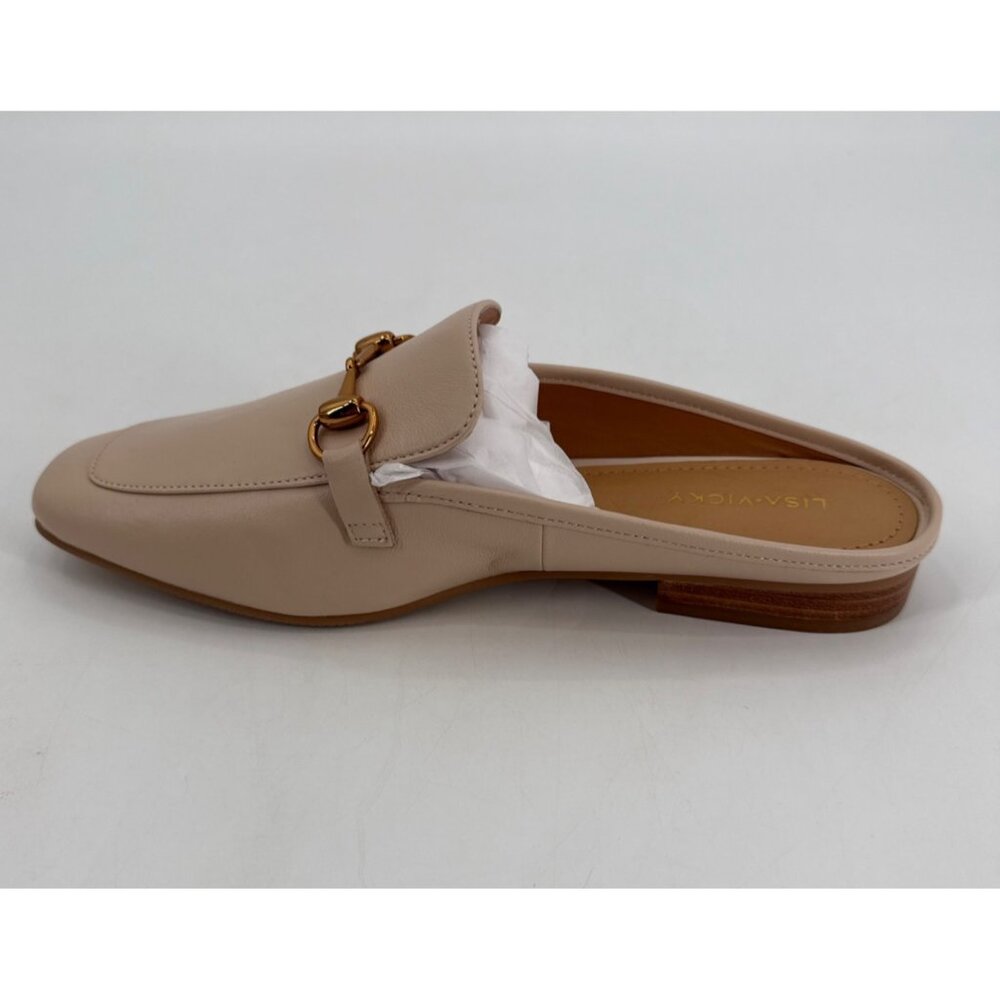 Lisa Vicky Slip OnMule  Loafers Nude Leather Square Toe Size 9 Womens - Picture 8 of 11